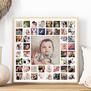 Custom Family Memories Photo Collage Personalised Poster