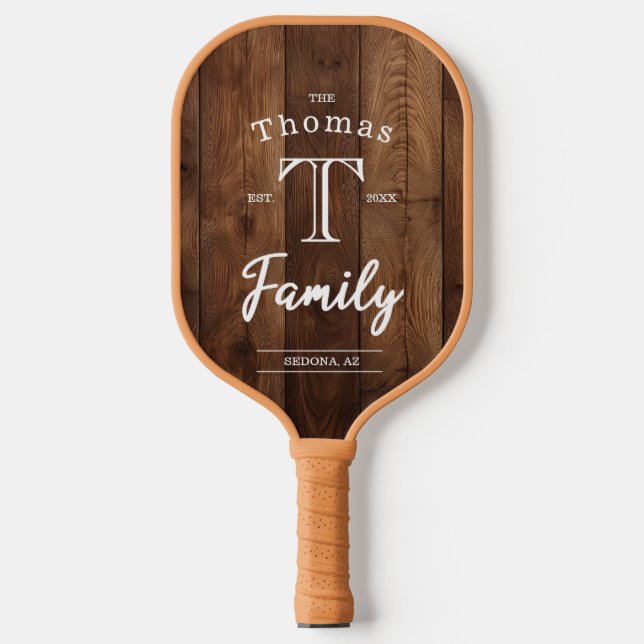 Custom Family Monogram Pickleball Paddle (Front)