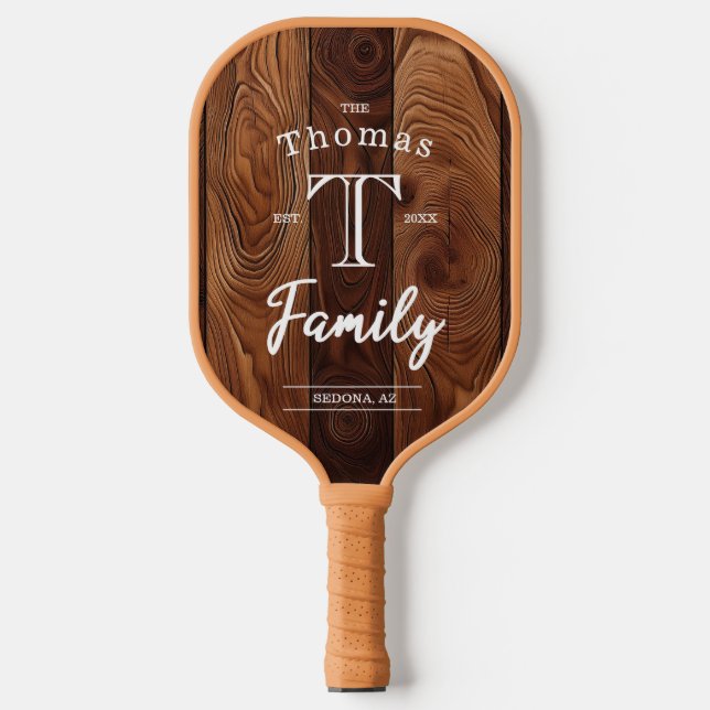Custom Family Monogram Pickleball Paddle (Front)