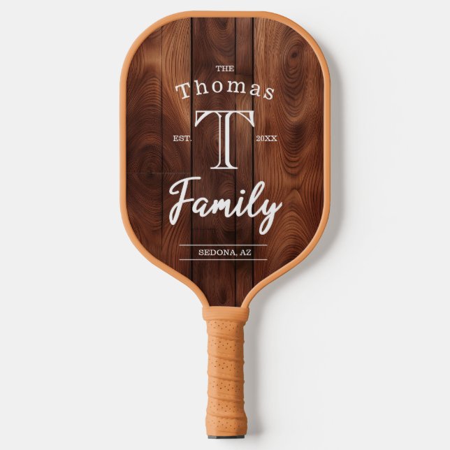 Custom Family Monogram Pickleball Paddle (Front)