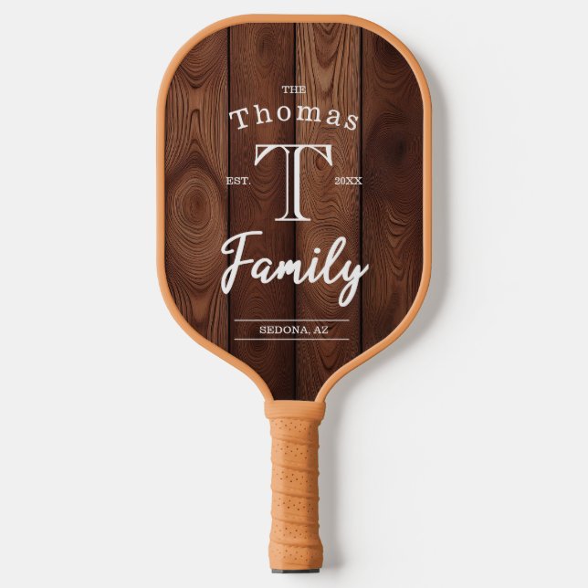 Custom Family Monogram Pickleball Paddle (Front)