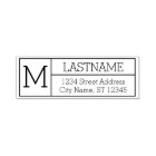 Custom Family Monogram Return Address - Stymie