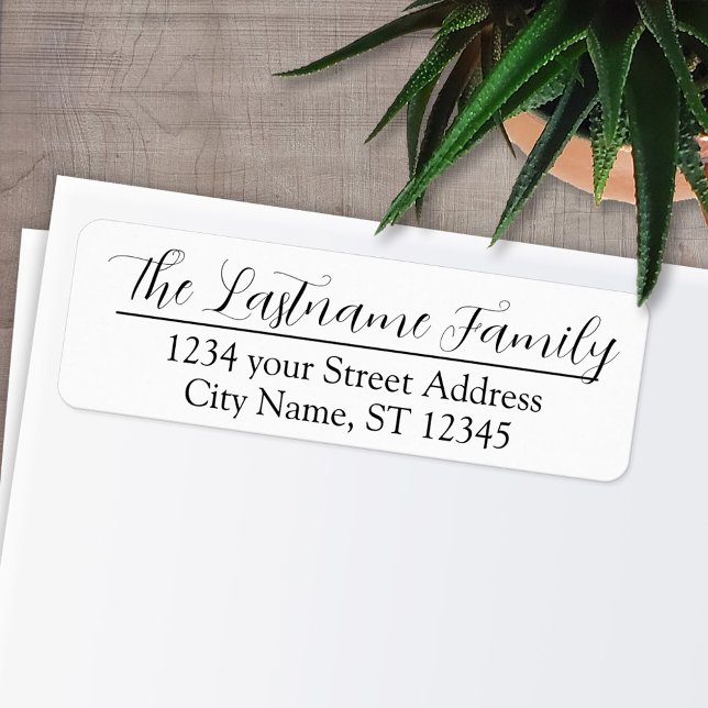 Custom Family Name - Abigaile  font Return Address Label (Personalized Return Address Labels)