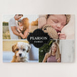 Custom Family Name and 4 Photos Jigsaw Puzzle<br><div class="desc">Custom Family Name and 4 Photos Jigsaw Puzzle Create Lasting Memories: Looking for a unique and personalised gift that will create lasting memories for your family? This custom jigsaw puzzle is the perfect choice. Customise it with family photos, including kids, parents, and even pets, to make it a thoughtful and...</div>