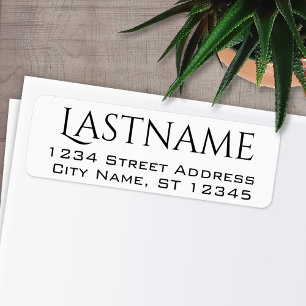 Custom Family Name and Return Address - Americana Label