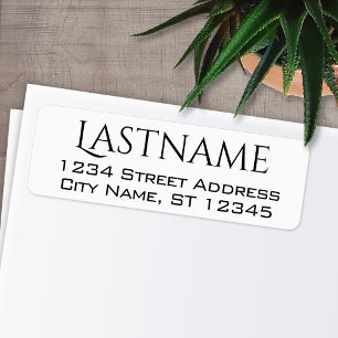 Custom Family Name and Return Address Americana Return Address Label