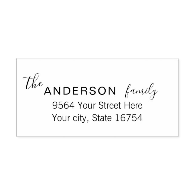  Custom Family Name and Return Address Self-inking Stamp (Design)