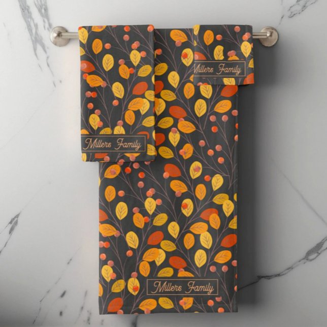 Custom Family Name Bathroom Towels Set (Creator Uploaded)