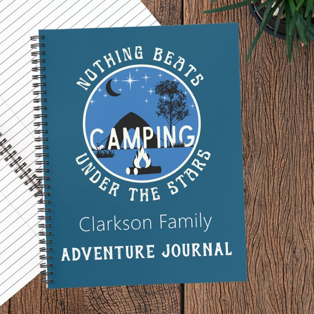 Custom Family Name Blue Camping Log | RV Journal (Creator Uploaded)
