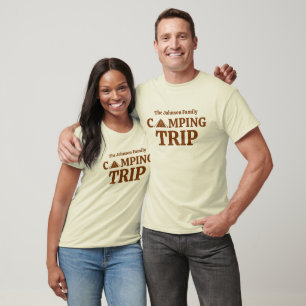 Custom Family Name Camping Trip   Tent Family Camp T-Shirt