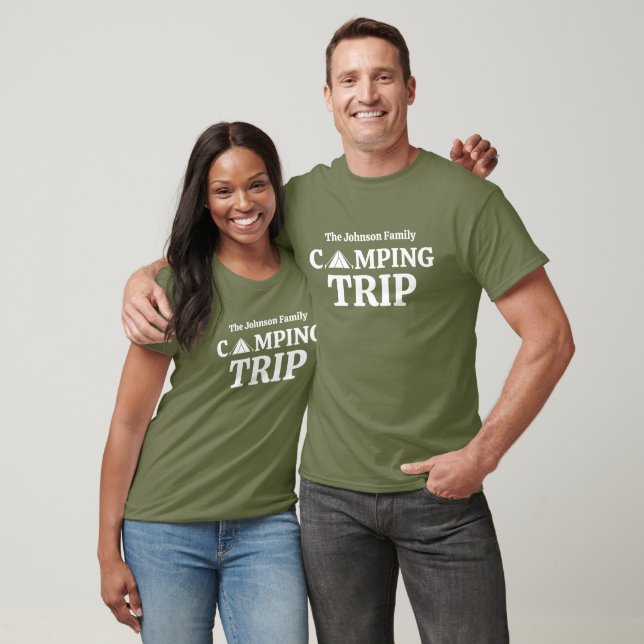 Custom Family Name Camping Trip | Tent Family Camp T-Shirt (Unisex)