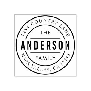 Custom Family Name | Create Your Own Return Addres Rubber Stamp