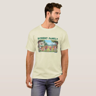 Custom Family Name Cute Camping Vacation T-Shirt
