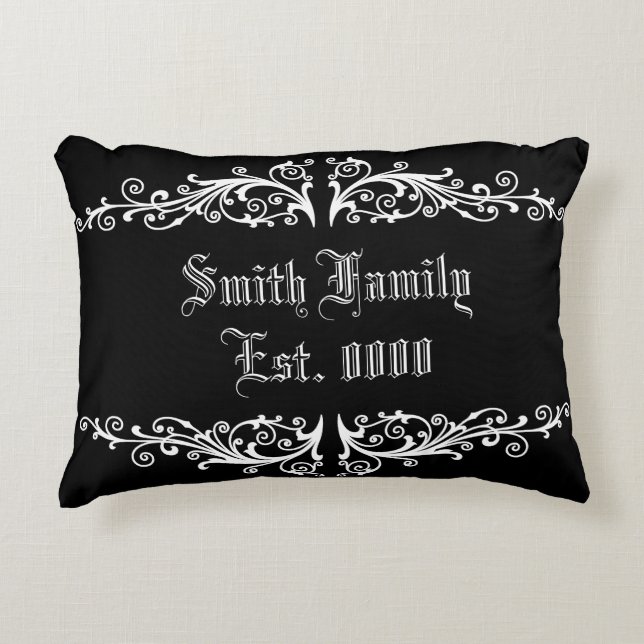 Custom family name established cushion (Front)