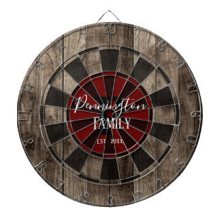 Custom Family Name Established Date Dartboard