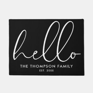 Custom Family Name Hello Welcome Doormat