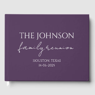  Custom Family Name Memory purple Family Reunion  Guest Book