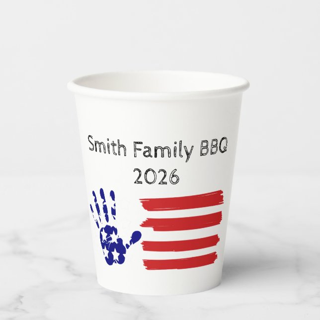 Custom Family name Paper Cups (Front)