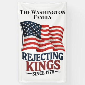 Custom Family Name Patriotic Protest Flag Banner