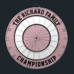 Custom Family Name Personalised  Dartboard<br><div class="desc">Custom Family Name Personalised Dartboard Add a family name, and easily create your personalised family name dartboard. Click CUSTOMIZE to change the text colour or board colours. You can TRANSFER this DESIGN on other Zazzle products and adjust it to fit most of the Zazzle items. Standard Studio designs are made...</div>