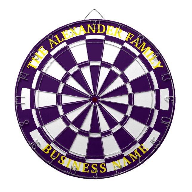 Custom Family Name Personalized Dartboard (Front)