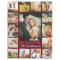 Custom Family Name Photo Collage Modern Burgundy