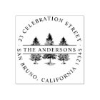 Custom Family Name Pine Tree Return Address