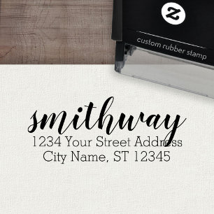 Custom Family Name Return Address big primadona Self-inking Stamp