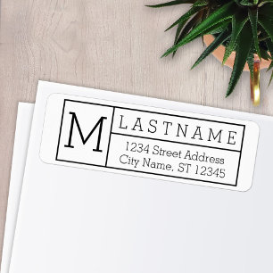 Custom Family Name & Return Address - Mid Century Label