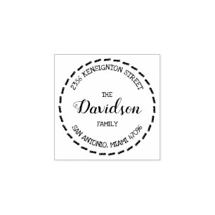 Custom Family Name Return Address Rubber Stamp