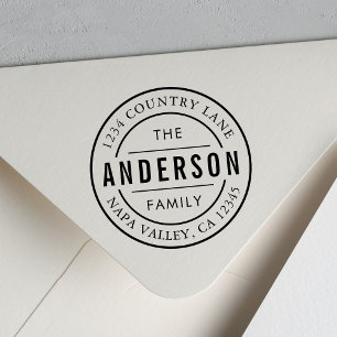 Custom Family Name Return Address Self-inking Stamp