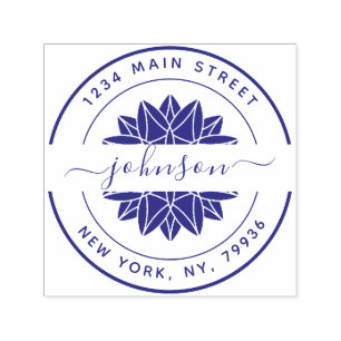 Custom Family Name Return Address Self-inking Stamp