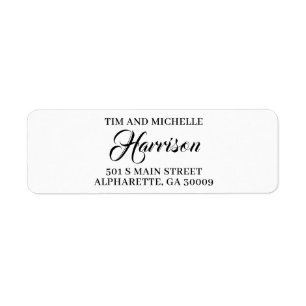 Custom Family Name Return Address Sticker,Whimsy  Label