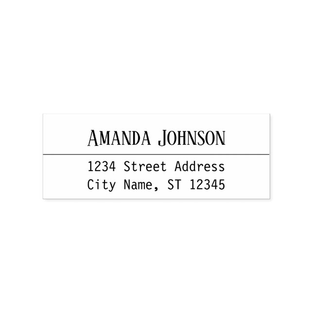 Custom Family Name RSVP Adress Office Rubber Stamp (Imprint)