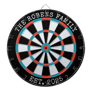 Custom Family Name Rustic Dartboard