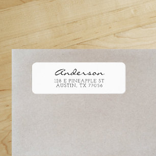 Custom Family Name Script Return Address Label