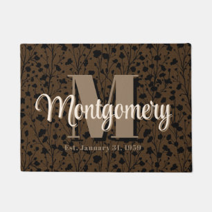Custom Family Name Sign Newlyweds Gift Idea Moody Doormat
