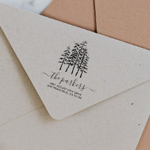 Custom Family Name Signature Return Address Rubber Stamp