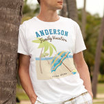 Custom Family Name Summer Beach Vacation T-Shirt<br><div class="desc">A customisable product for your next beach vacation. These products add a great value to your family vacations and it makes your family or group photos even more memorable. Easily change the text according to your preference. Matching items available in the below collection.</div>