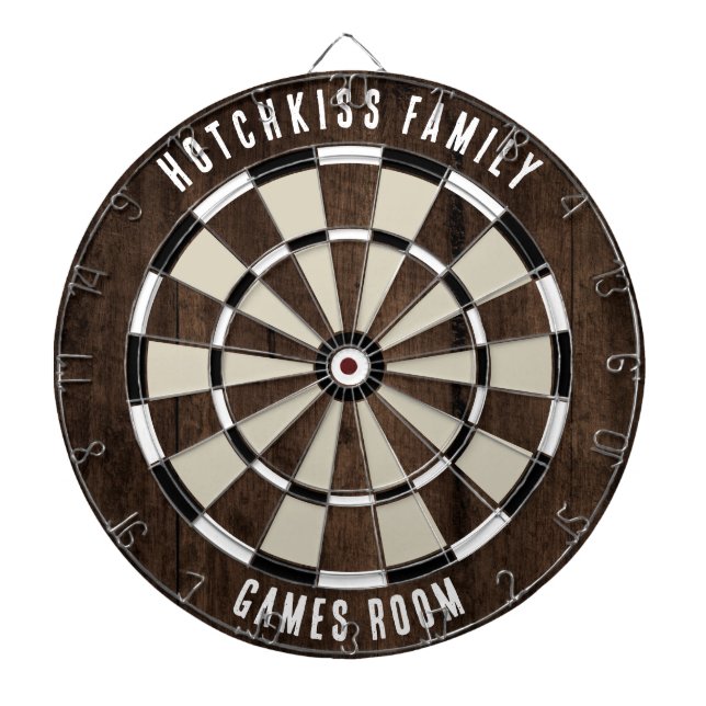 Custom Family Name Unique Dartboard (Front)