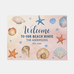 Custom Family Name Welcome to Our Beach House Do Doormat