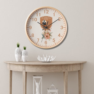 Custom Family Name Western Ranch Clock