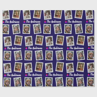 Custom Family of Four Christmas  Wrapping Paper