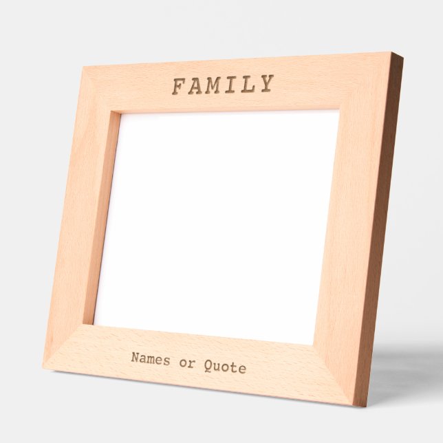 Custom Family Personalised Text Engraved Picture Etched Frames (Left)