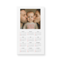Custom Family Photo 2026 Magnetic Calendar