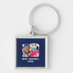 Custom Family Photo Abuelo Nonno Best Grandpa Ever Key Ring