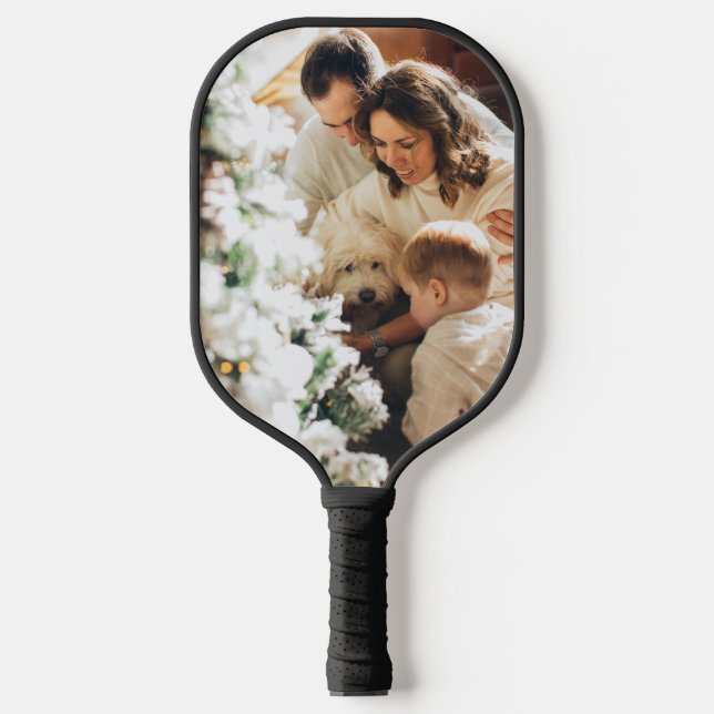 Custom Family Photo Christmas Gift Pickleball Paddle (Front)