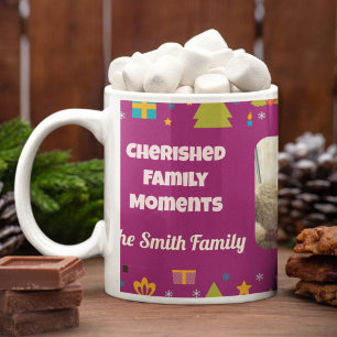 Custom Family Photo Christmas Gifts for Daughter Mug