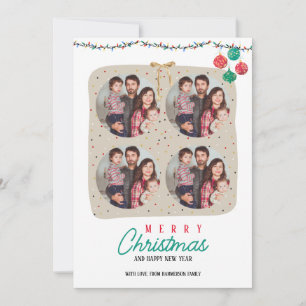 Custom Family Photo Christmas Invitations