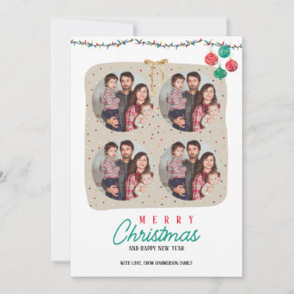Custom Family Photo Christmas Invitations